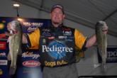 Pedigree pro Greg Pugh of Cullman, Ala., grabbed the third place position after day one with a limit weighing 14 pounds, 10 ounces.
