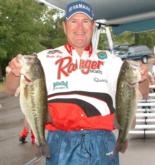 Charlie King loves Kentucky Lake and it shows - he caught 18 pounds, 7 ounces today to end the day in fifth.