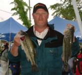 Barry Baldwin caught 15-12 today to move into the No. 3 spot on the co-angler side with 27-7 over two days.