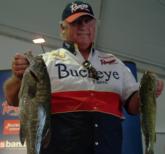 Pro Dwayne Horton of Knoxville, Tenn., finished the day in third place overall with a 12-pound, 3-ounce catch.