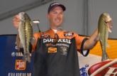 Duracell pro Andy Morgan of Dayton, Tenn., is in second place with 21 pounds, 2 ounces.