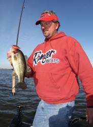 Early in the morning, reaction baits and soft plastics accounted for numerous small keepers for Jimmy Reese.