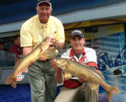 Pro Kelly Klemm and co-angler Roy Hammond caught four walleyes Friday that weighed 20 pounds, 11 ounces.