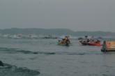 Boats following Scott Suggs make a big wake on Lake Ouachita this morning.