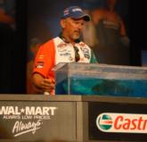 Castrol pro Darrel Robertson of Jay, Okla., sits in the fourth place position with 5 pounds, 14 ounces.