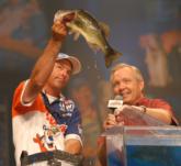 Kellogg's pro Clark Wendlandt of Leander, Texas finished in third place with a two-day total of 10 pounds, 1 ounce for $75,000.