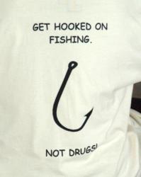 For participating in the catfish derby, each kid received a free T-shirt among other things.