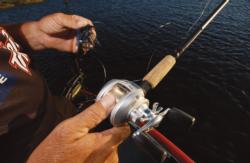 Heavy jigs and stout tackle are often the best arrangement for punching thickly matted hydrilla beds.