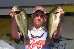 Coming in with the heaviest co-angler sack of the day was young Mark Condron of Wilton, Conn. He caught three bass weighing 10 pounds, 4 ounces and climbed into third place with that weight as his two-day total.