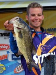 Pro David Butenewicz Jr. caught the biggest bass of the week, this 5 1/2-pound largemouth, and took sixth with 23-15 total.