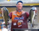 Shallow water magic: Chris Baumgardner of Gastonia, N.C., could do no wrong today, reeling in 15 pounds, 12 ounces for second place.