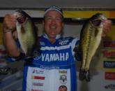 Pro Terry Baksay of Easton, Conn., weighed in one of the heaviest limits of the tournament - 17 pounds, 1 ounce - to rocket into the top 5 with a three-day total of 36 pounds, 6 ounces.