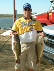 Pro Nicky McNeely is fourth with a two-day total of 54 pounds, 9 ounces.