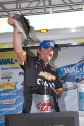 Greg Hackney of Gonzales, La., came from 9th place to fourth thanks to his 19-pound, 7-ounce catch on day four, the largest limit of the day, bringing his four-day total to 61 pounds, 11 ounces.