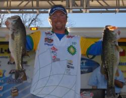 BP pro JT Kenney gets big bass revenge on day two with a five-bass limit weighing 27-4.