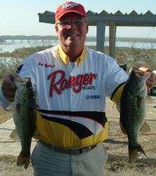 Bob Bjorklund took second in the Co-angler Division at the inaugural FLW Series East-West Fish-Off. 