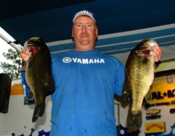 Rich Dalbey of Greenville, Texas, leads the Co-angler Division at the Stren Texas event on Sam Rayburn Reservoir with a total of 10 bass weighing 34-3.