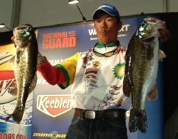 Shinichi Fukae is in eighth place after day one central Florida's Lake Toho. The BP pro caught 16-5 Thursday.