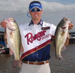 Pro Adam Postelle of Rocky Face, Ga., holds down the fifth place position with a three-day total of 46 pounds, 3 ounces.