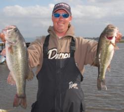 After spending two days in the fifth place spot, Berkley Glenn Browne of Ocala, Fla., moved into second place on day three with a catch of 14 pounds, 3 ounces for a three-day total of 47 pounds, 8 ounces.