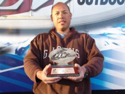 Greig Sniffen moved up two notches from day two and finished third in the co-angler division.