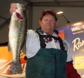 Co-angler Larry Hostetler of Floyds Knob, Ind., is in second place with a two-day total of  17-4.