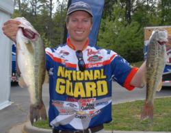 National Guard pro Brent Ehrler of Redlands, Calif., is in second place with a two-day total of 27 pounds, 5 ounces.