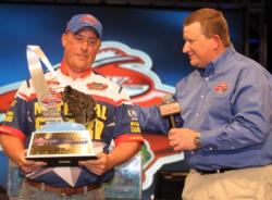 As 2008 TBF National Championship winner, Brian Travis will be able to fish either the FLW Tour or FLW Series in 2009 with all expenses paid, including boat and tow vehicle.