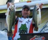 Joey Rogers hauled in 18 pounds, 2 ounces to lead the Co-angler Division on the first day.