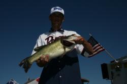 Finishing second, Kyle Baker turned in the heaviest co-angler bag of the final round - a 27-pound, 2-ounce effort.