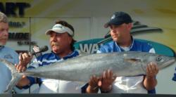 Team Fish Fever 2/Strike Zone show off their winning catch at the FLW Kingfish Tour event at Sarasota.
