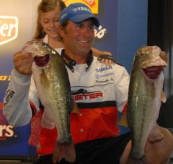 Hometown local Brandon Coulter of Knoxville moved up to second place today with a two-day total of 33-14.