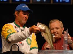 Pro Brandon Coulter of Knoxville, Tenn., rounds out the top five with 8 pounds, 9 ounces with just four fish.
