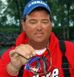 Not wanting to mess with success, pro leader Chris Baumgardner will stick with the chatterbait that has produced all week.