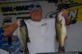 Pro Michael Wooley of Collierville, Tenn., is in third place after day two with 42 pounds, 4 ounces.