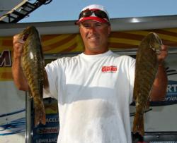 Green pumpkin flukes fished on dropshots and Carolina rigs put Eric McFarland in second place.