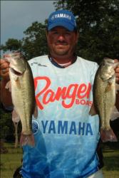 Stren Series pro David Curtis of Trinity, Texas, ended the day in third place with a total catch of 24 pounds, 10 ounces.