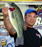 After posting a huge 19-pound, 14-ounce lead on day one, co-angloer Leo Reiter expanded his lead to nearly 14 pounds.
