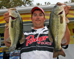 A 15-pound, 10-ounce bag on day three moved Virginia pro Chad Hicks into third place.