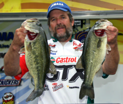 Darrell Stevens slipped back a spot to fourth place with a total of 46 pounds.