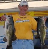 Tom Monsoor of Lacrosse, Wis., holds down the fifth place position with five bass weighing 21 pounds, 2 ounces.