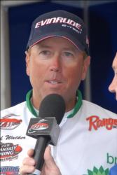 Day one leader, BP pro David Walker of Sevierville, Tenn., is now in fifth with 41 pounds, 14 ounces.