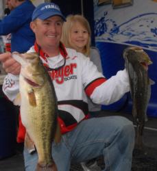 Local pro Scott Canterbury of Springville, Ala., is in second after day two with 46 pounds, 8 ounces.