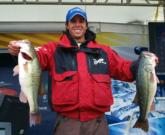 Michael Bennett caught 20 pounds, 2 ounces on day one and sits fifth in the Pro Division. 