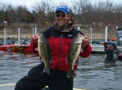 2007 Forrest Wood Cup champion Scott Suggs is one angler who enjoyed the cold weather. 