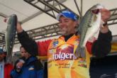Folgers pro Scott Suggs finished the opening round in third place with 35 pounds, 6 ounces.