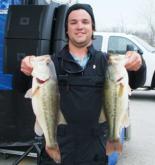 Co-angler Alex Posey is second with 23 pounds, 1 ounce.