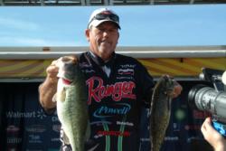 Local favorite Mike Goodwin of Lake Havasu City, Ariz., finished the day in second place with a catch of 17 pounds, 15 ounces. Goodwin also won the 2007 FLW Series event at Lake Havasu and is the current defending champion.