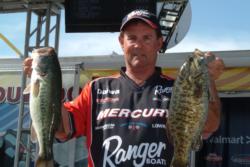 After recording a healthy 17-pound, 7-ounce stringer, veteran pro Mike Folkestad of Orange, Calif., found himself in third place.