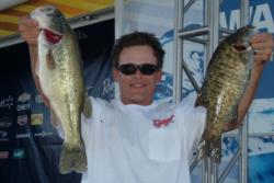 Lester Albury of San Marcos, Calif., used a 13-pouind, 1-ounce catch to finish the day in second place.